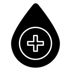 Fototapeta premium Blood drop showcasing blood donation icon