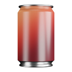 3D cartoon user interface illustration of a can or drink icon on an isolated background. With studio lighting and a gradient colourful texture. 3D rendering