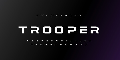 Abstract technology font and alphabet.Typography digital sci-fi concept. vector illustration
