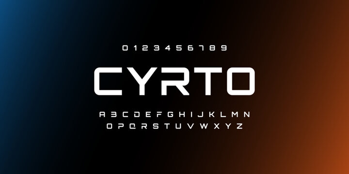 Abstract technology space font and alphabet. techno effect fonts designs. Typography digital sci-fi concept. vector illustration