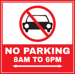 No parking sign vector