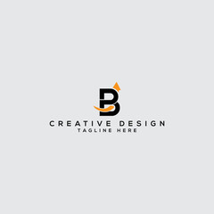 B logo and Business Financial Accounting Design Template