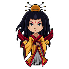 Ameterasu chibi mascot logo design