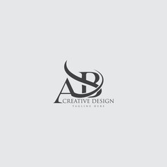 Creative ab letter logo design - obrazy, fototapety, plakaty
