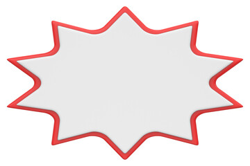 Empty badge. 3D badge.