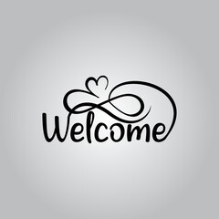 welcome sign vector design