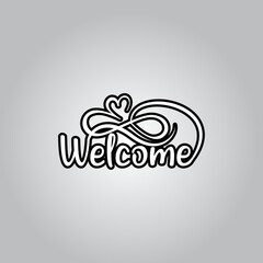 welcome sign vector design
