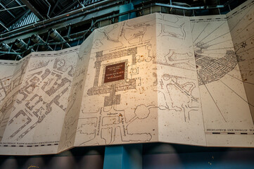 Fototapeta premium Leavesden, UK - August 23, 2022: Exhibits inside the Making of Harry Potter tour at Warner Bros studio.
