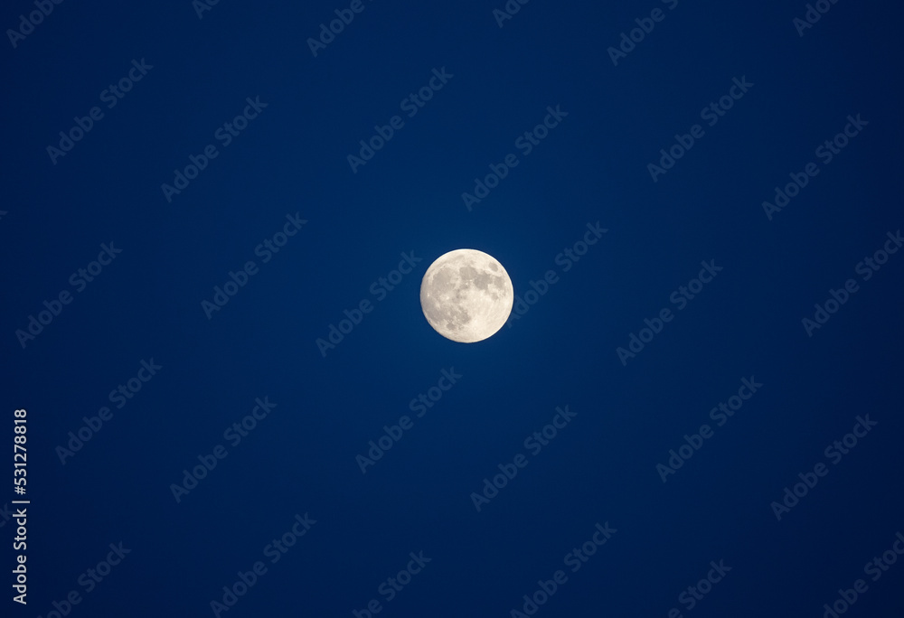 Wall mural magical view of a nighttime sky with large full moon.