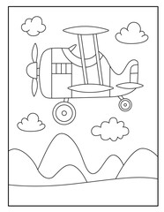 Aircraft coloring pages for kids