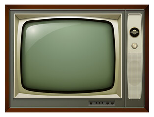 TV isolated, 3D vintage icon illustration.