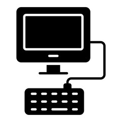 Editable design icon of computer 
