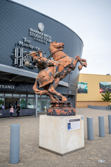 Fototapeta premium Leavesden, UK - August 23, 2022: Outside the main entrance to the Making of Harry Potter tour at Warner Bros studio.