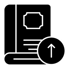 Book upload icon, editable vector 