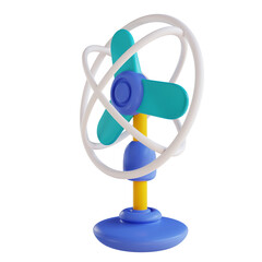 3d illustration electric fan