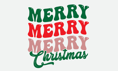 Merry Christmas Sublimation T-Shirt Design