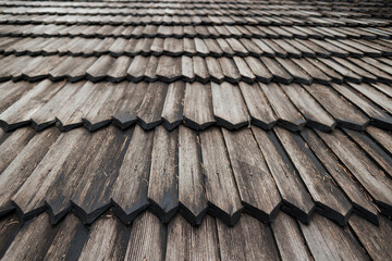 Old wooden roof texture.An idea for creating a wallpaper.