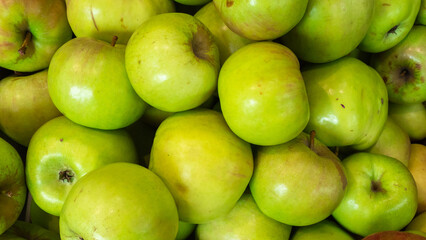green apples close up, for background or texture