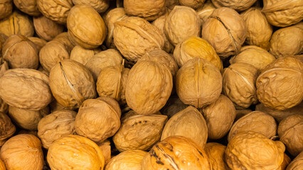 walnuts closeup for background