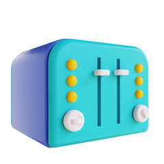 3d illustration toaster