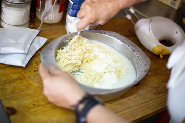 chef preparing dough