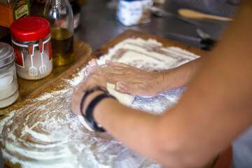 baker preparing dough