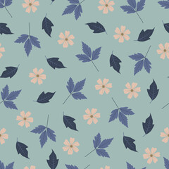 Artistic trendy ditsy floral seamless pattern design. Modern elegant repeat blooming flowers and foliage texture. Background for printing and textile