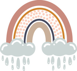 Hand Drawn Rainbows Pastel Color

