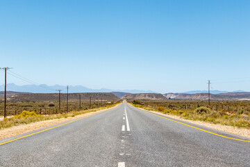 Fototapeta na wymiar Route 62 highway in Western Cape, South Africa, Africa