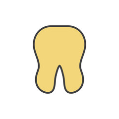tooth icon vector illustration logo template for many purpose. Isolated on white background. full color