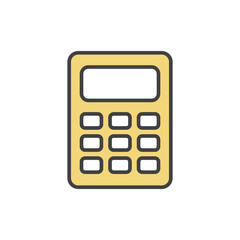 calculator icon vector illustration logo template for many purpose. Isolated on white background. full color