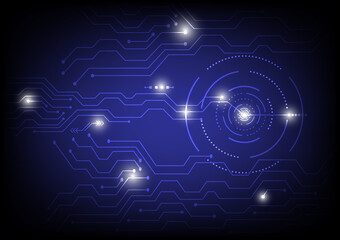 Obraz premium Illustration of hi-tech background concept futuristic digital innovation with circuit board.