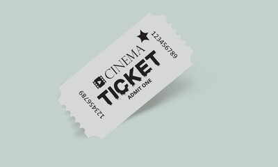 Cinema Movie Ticket Template,
movie ticket design with mock-up  