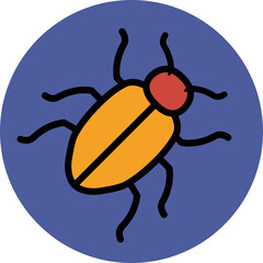 bug design vector flat isolated illustration