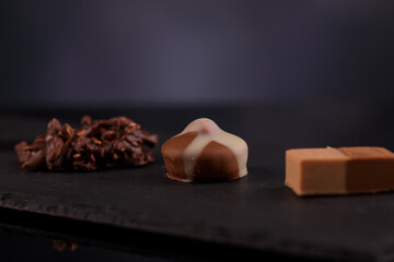 Pralinen im Studio fotografiert