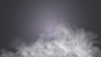 Zelfklevend Fotobehang Vector texture Smoke, Steam, Clouds translucent effect for design and illustrations.   © MAKSYM