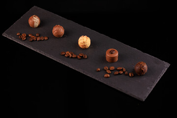 Pralinen im Studio fotografiert