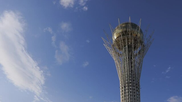 Astana Baiterek Tower In The Center Of Nursultan, Kazakhstan