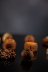 Pralinen im Studio fotografiert