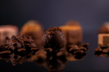 Pralinen im Studio fotografiert