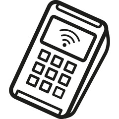 PNG Icon of payment banking terminal for cards and nfc	
