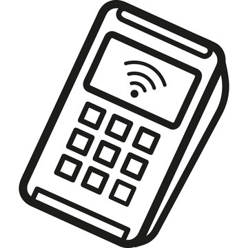 PNG Icon of payment banking terminal for cards and nfc	

