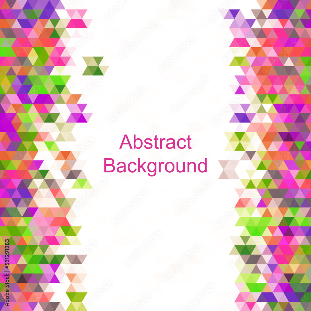 Poster colored triangles. geometric background. abstract vector background.
