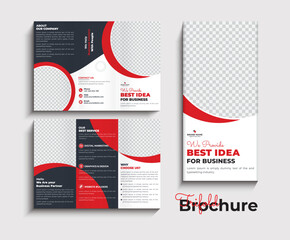 Corporate trifold brochure template Design
