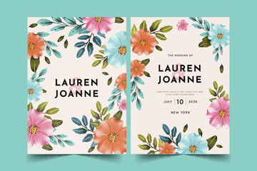 wedding invitations template vector design illustration
