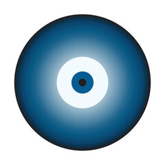 evil eye vector - blue colors - protection symbol