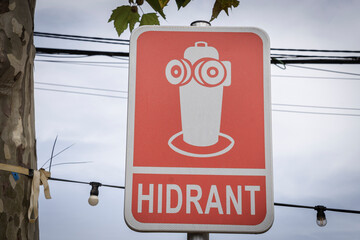 fire hydrant sign, Majorca, Balearic Islands, Spain