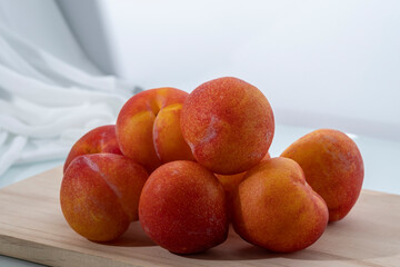 Red, fresh and sweet plum