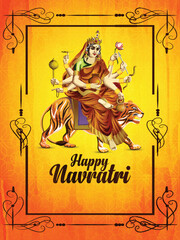 Navratri indian festival vector illustration