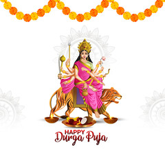 Vector illustration of happy navratri celebration background